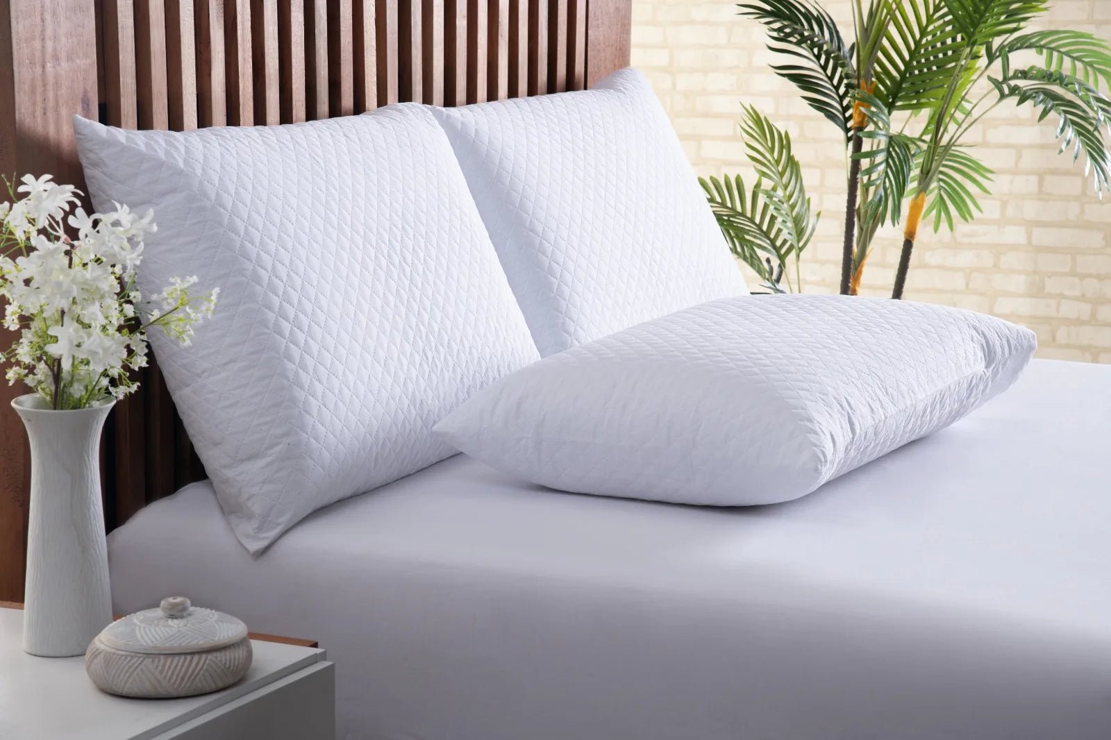 Kit com 2 Capas Impermeáveis para Travesseiros - Feito Em Casa - Feito em Casa