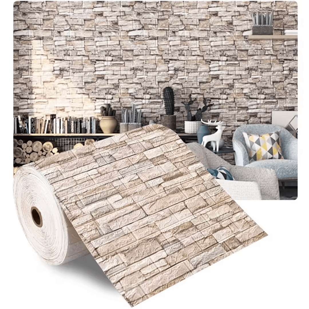 Adesivos de Parede 3D Efeito Tijolo – Feito Em Casa™ - Feito em Casa