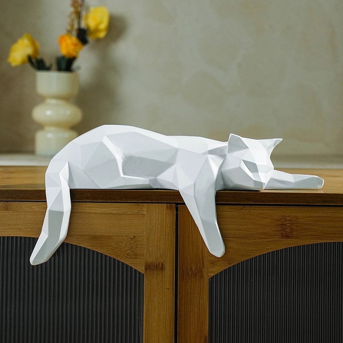 Estátua Decorativa Gato Descanse - Feito Em Casa 