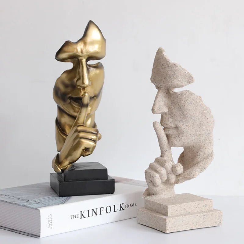 Estátua "Silence is Golden" - Feito Em Casa - Feito em Casa