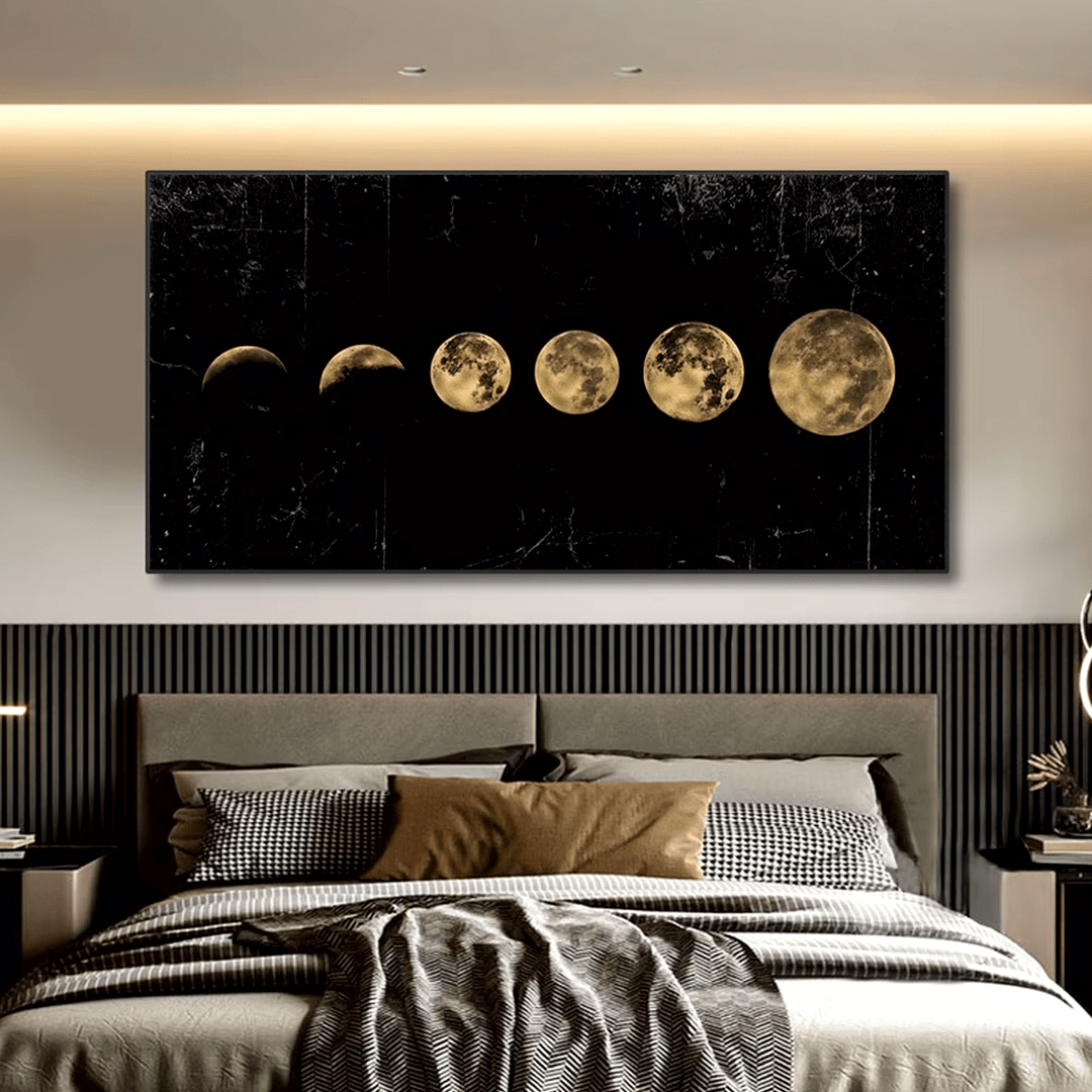 Tela Decorativa com Fases da Lua – Elegância e Misticismo para Sua Parede - Feito em Casa