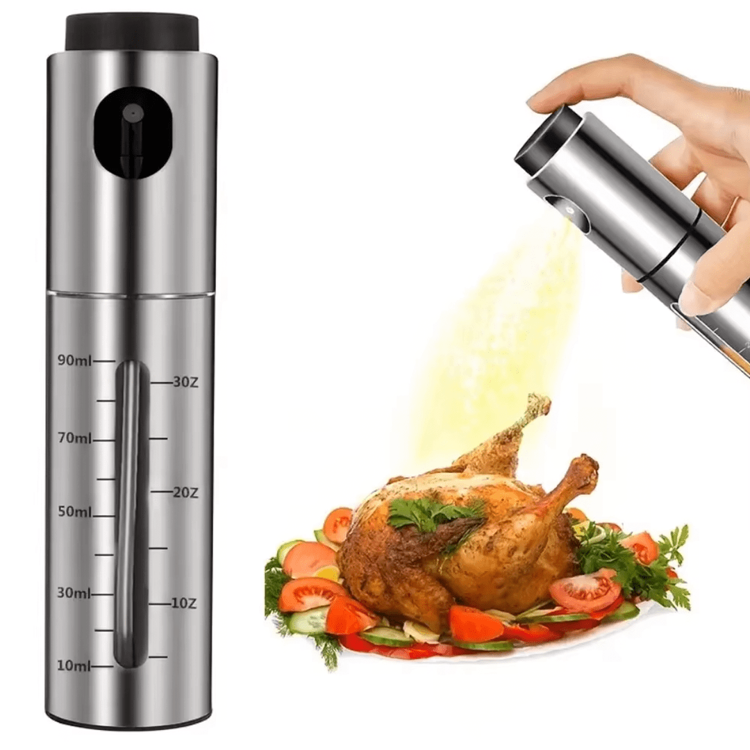 Spray de Óleo em Aço Inoxidável – Controle e Praticidade para Suas Receitas - Feito em Casa