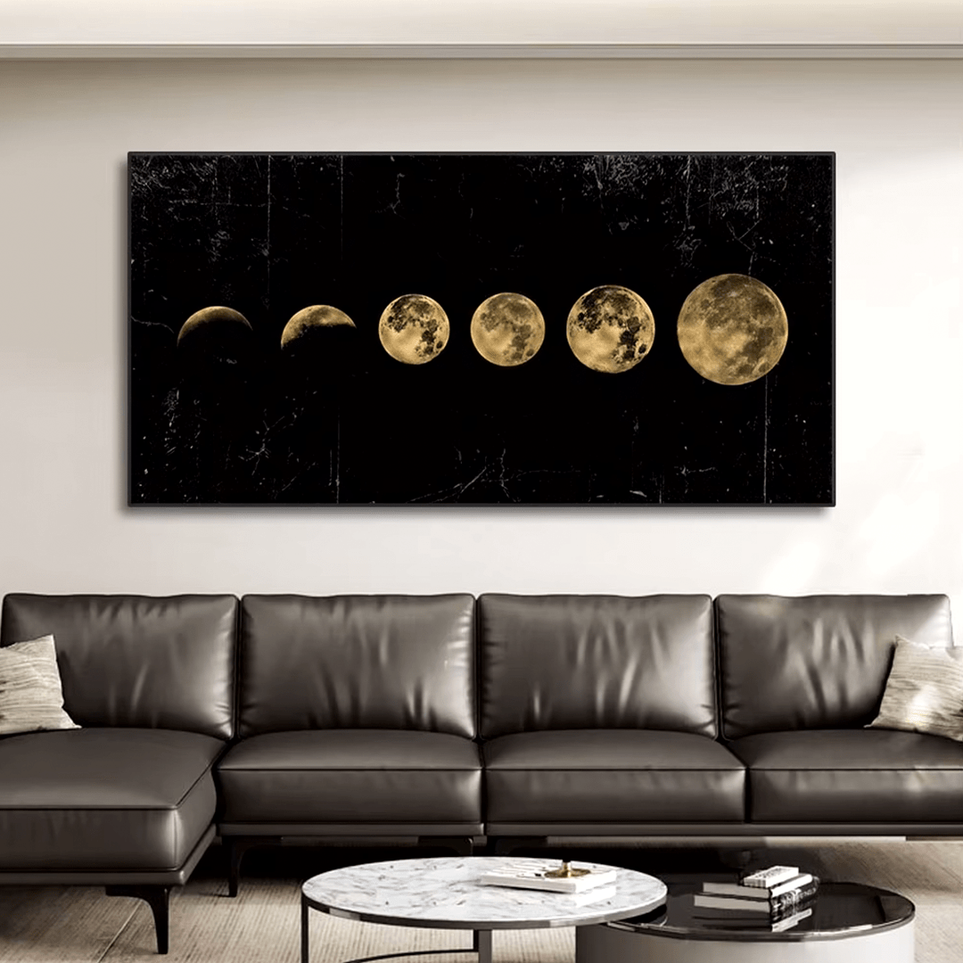 Tela Decorativa com Fases da Lua – Elegância e Misticismo para Sua Parede - Feito em Casa