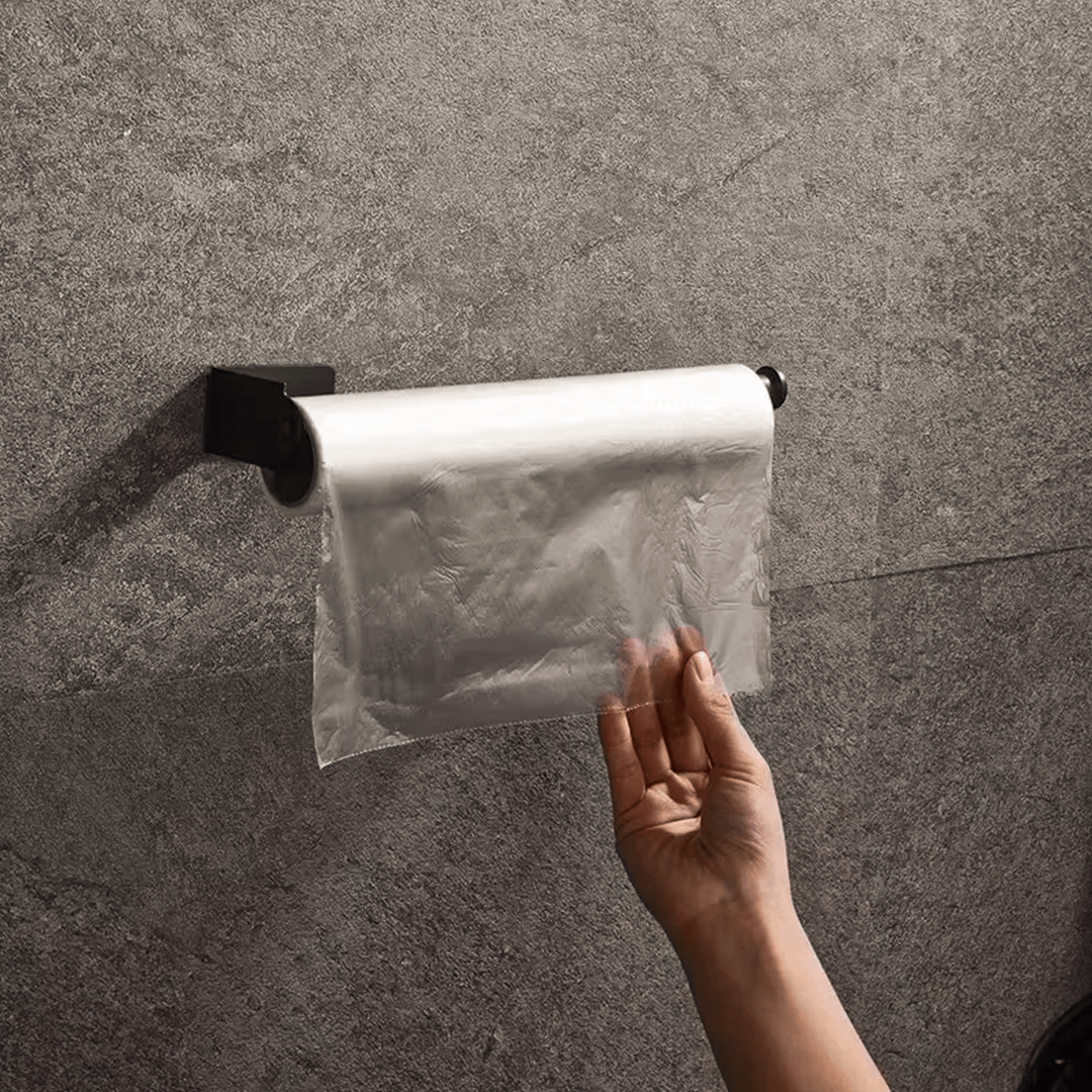 Suporte de Papel Toalha Autoadesivo em Aço Inoxidável – Organização e Praticidade para Cozinha e Banheiro - Feito em Casa