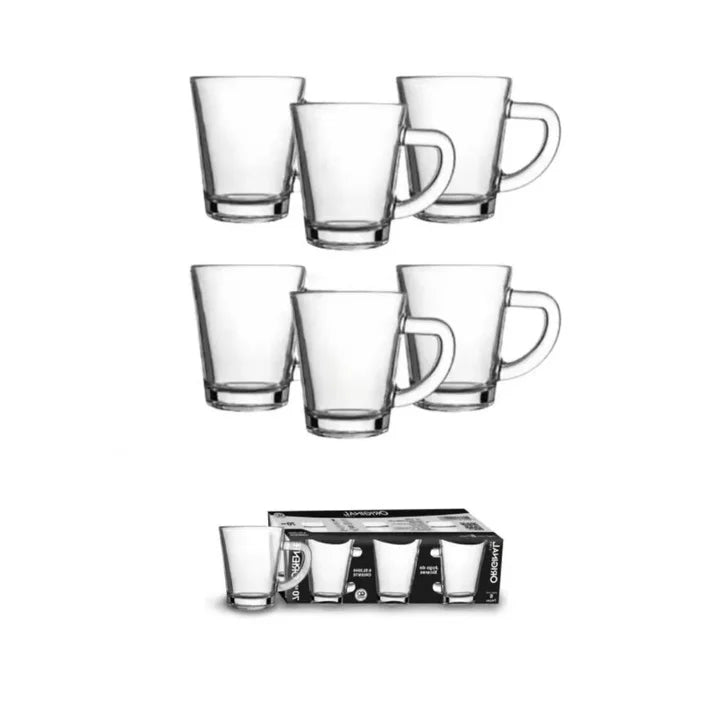 Conjunto de 6 Xícaras de Vidro para Café e Chá - Feito Em Casa - Feito em Casa