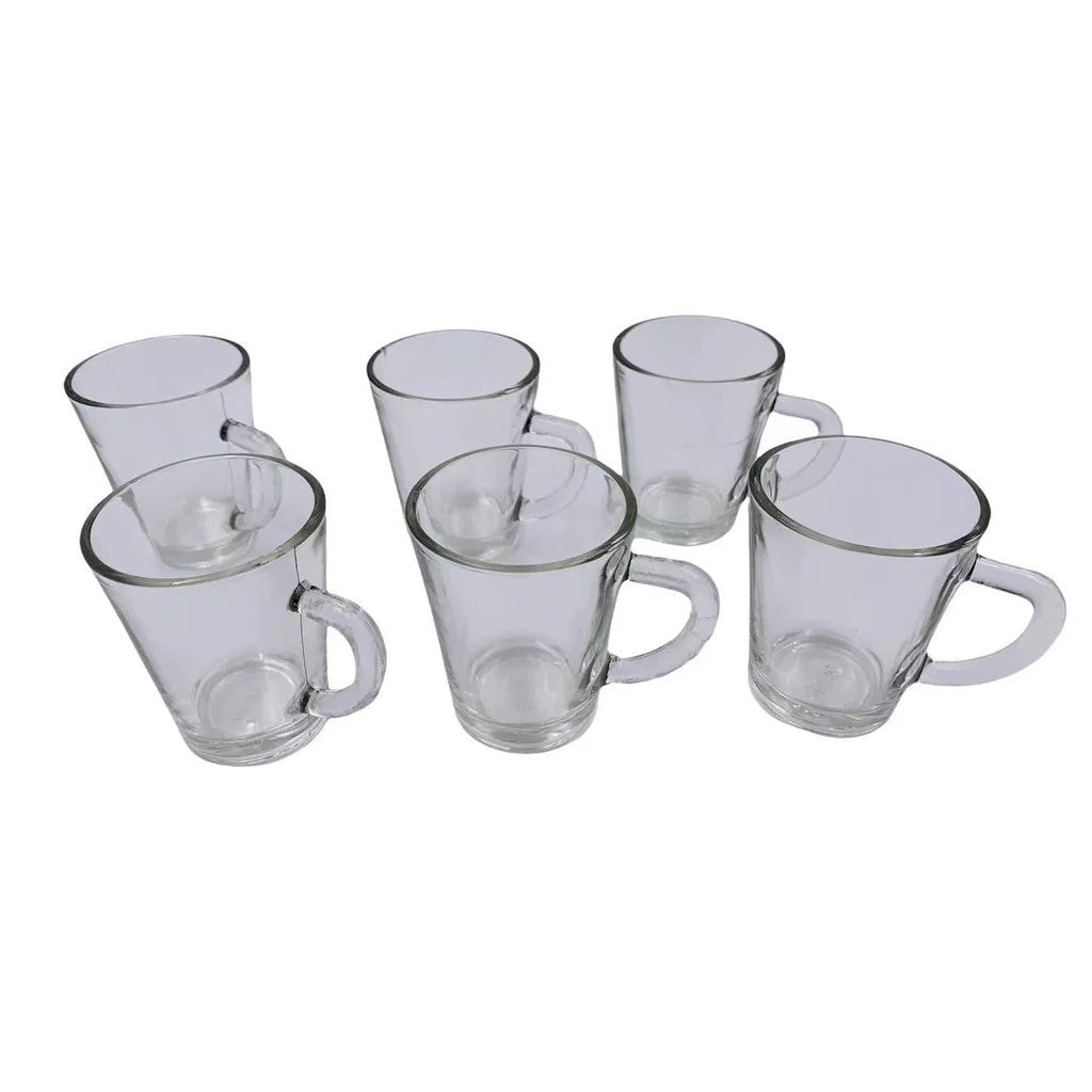 Conjunto de 6 Xícaras de Vidro para Café e Chá - Feito Em Casa - Feito em Casa