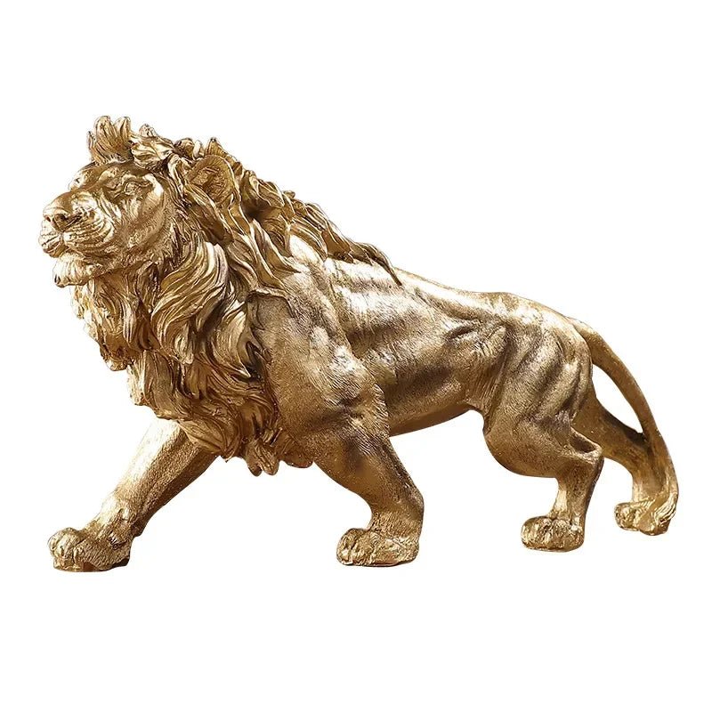 Estátua de Resina Leão Dourado - Feito Em Casa™ - Feito em Casa