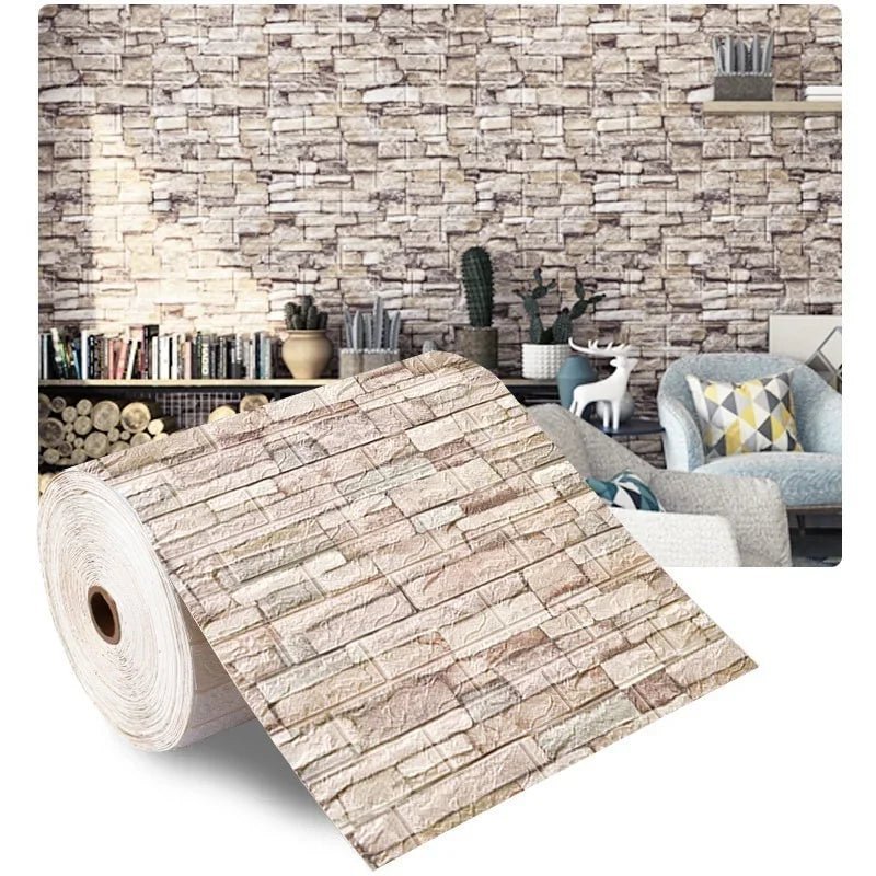Adesivos de Parede 3D Efeito Tijolo – Feito Em Casa™ - Feito em Casa